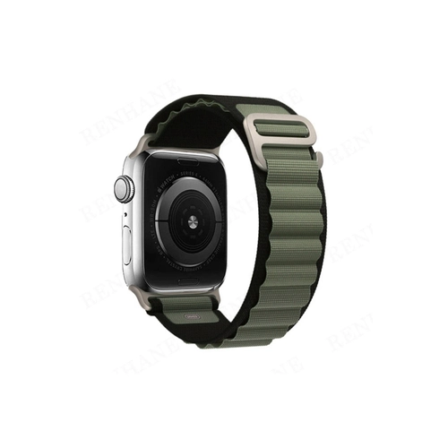 Newface Apple Watch 38mm Mountain Kordon - Siyah-Yeil