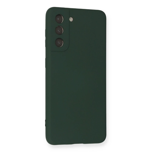 Newface Samsung Galaxy S21 FE Klf Nano ii Kadife Silikon - Koyu Yeil