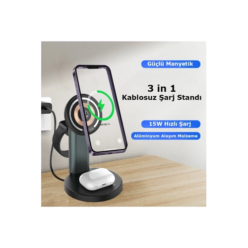 Newface S36-A 3in1 Kablosuz arj Masast Set - Siyah