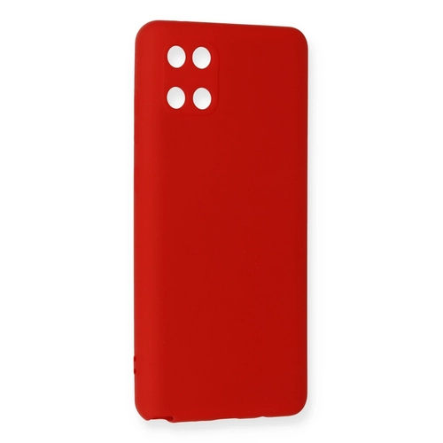 Newface Samsung Galaxy A81 / Note 10 Lite Klf Nano ii Kadife Silikon - Krmz
