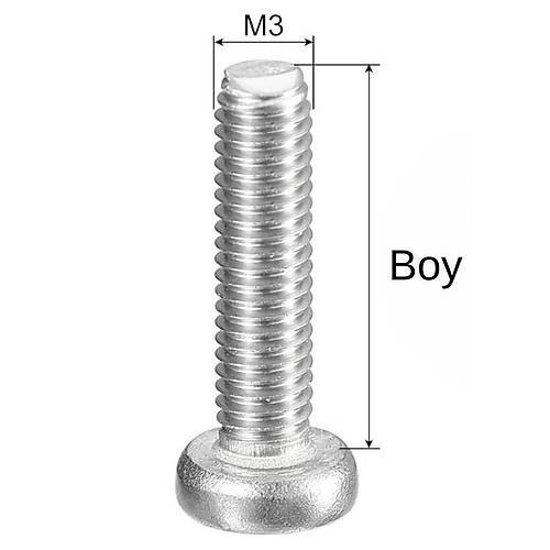 M3X40mm YSB Vida  DIN7985 (Yldz Silindir Bal Civata)