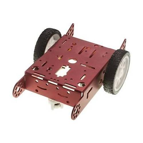 2wd mBot Alminyum Ara Kiti - Krmz (Motor ve Tekerlek Dahil)