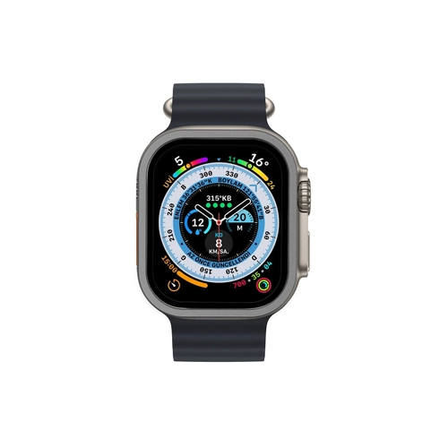 Newface Apple Watch Ultra 49mm Alminyum Kasa Cam Ekran Koruyucu - Gri