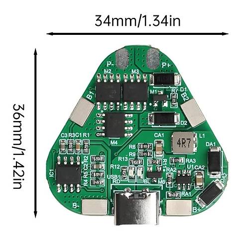 3S 20A BMS 12V 18650 Li-ion Type-C Pil arj Koruma Devresi