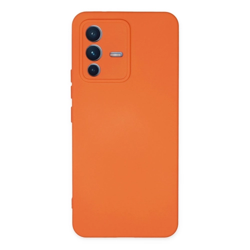 Newface Vivo V23 5G Klf Nano ii Kadife Silikon - Turuncu