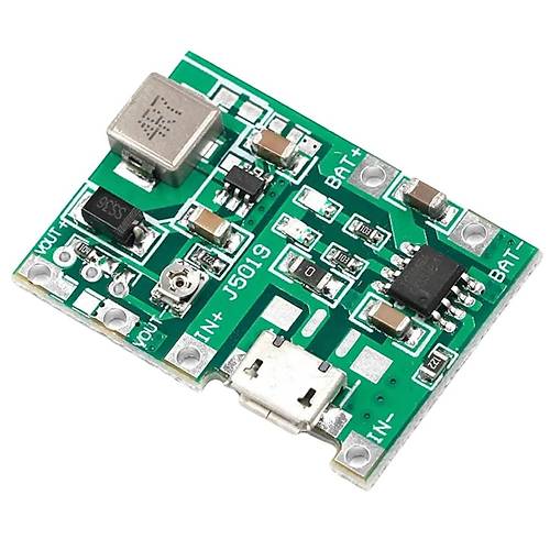 TP4056 Pil arj ve Voltaj Ykseltici 3.7V 4.2V Micro Usb