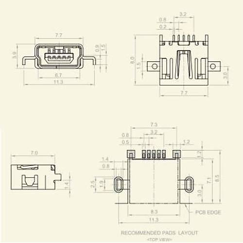 Mini Usb B SMD ase