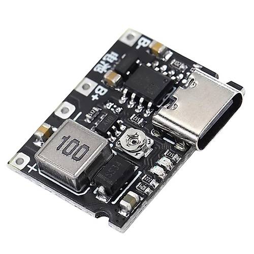 TP4056 Type-C Li-ion 18650 Pil arj Devresi DC-DC Voltaj Ykselticili