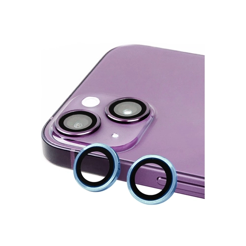 Newface iPhone 15 Plus Raze Metal Kamera Lens - Mavi