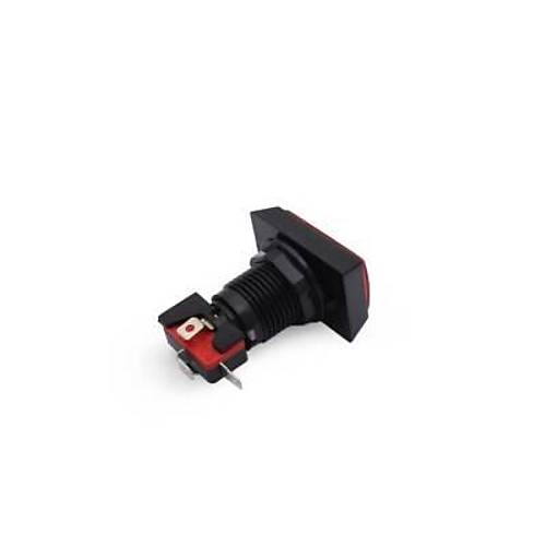 50x33mm 12V Dikdrtgen Ikl Oyun Makinesi Butonu - Krmz