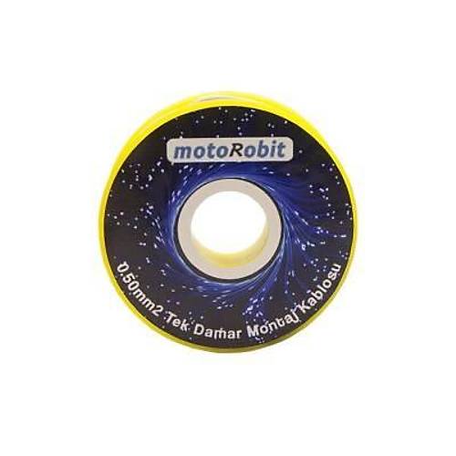 0.50 mm2 Beyaz Tek Damar Montaj Kablosu - 10 Metre
