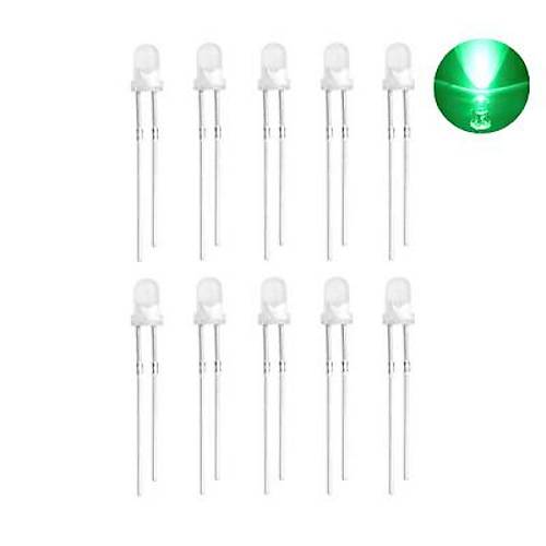 3mm effaf Yeil Led Paketi - 10 Adet