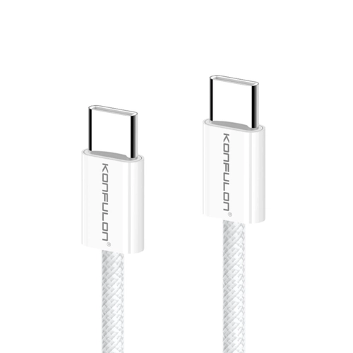 Konfulon DC82 1M 60W Type-C to Type-C PD Hzl arj Kablo - Beyaz