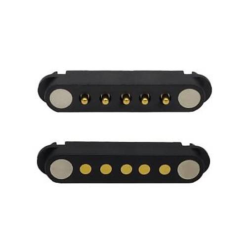 5-Pin 2.54mm Pogo Pin Manyetik Konnektr Takm