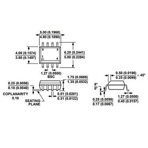 ADM485ARZ SOIC-8 Smd RS Seri Protokol Entegresi