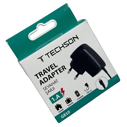 TECHSON Micro USB 1A Seyahat arj Cihaz G810