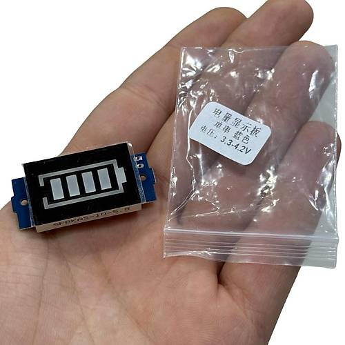 1S Lityum Batarya Kapasite Gstergesi Modl 3.3V-4.2V