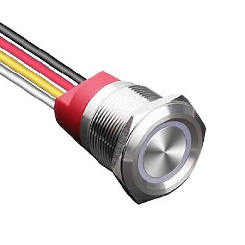 WD22T-P1-E 22mm Dokunmatik Touch Metal Buton - Beyaz