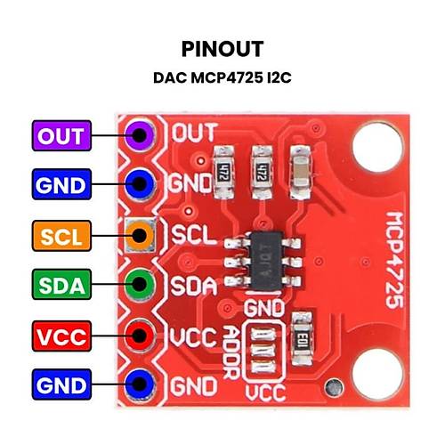 MCP4725 I2C Haberlemeli DAC Breakout Modl