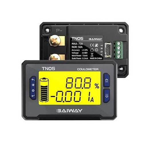 TN05 8-80V 50A Voltmetre Ampermetre - Batarya Kapasite Yneticisi