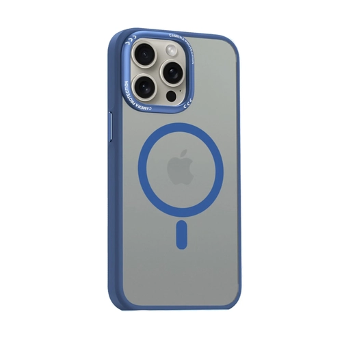 Movenchy iPhone 14 Pro Max Klf Radyant Magsafe Kapak - Lacivert