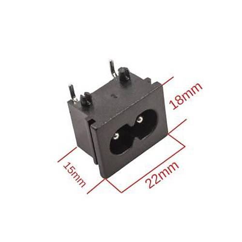 LH-8 C8 Erkek Power Soketi 90 Derece 23x18mm