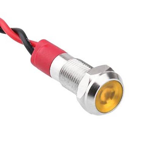 06L-P1 6mm 12-24V Kablolu Metal Sinyal Lambas - Sar