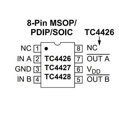 TC4426EPA DIP-8 Mosfet Src Entegresi