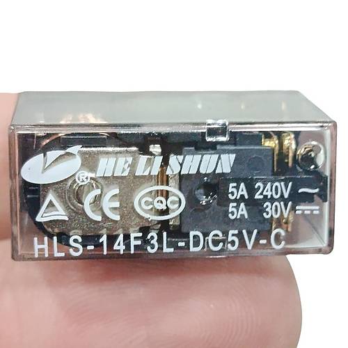 5V 5A ift Kontak Rle - HLS-14F3L-DC5V-C