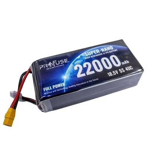 18,5V 5S 22000mAh 40C Lipo Batarya