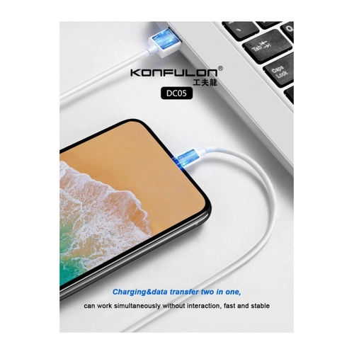 Konfulon DC05 Sper Hzl Lightning Kablo iphone Uyumlu 1M 2.4A