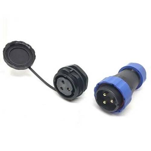 SD28 3 Pin 28mm Su Geirmez Konnektr Takm - Panel Tipi