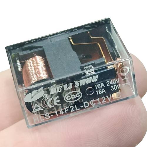 12V 16A Tek Kontak Rle - HLS-14F2L-DC12V-C
