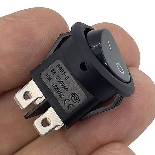 IC-133-4 Yuvarlak Iksz Anahtar On-Off 4P Siyah