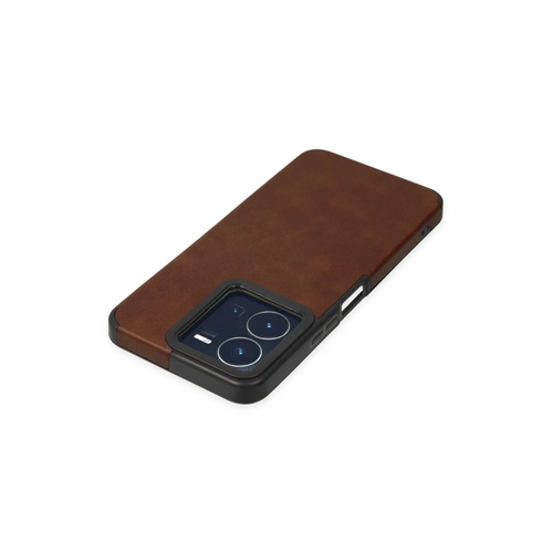 Newface Vivo Y35 Klf Loop Deri Silikon - Kahverengi