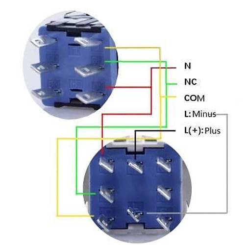 KD2-21 19mm Ikl Yayl Push Buton - Krmz