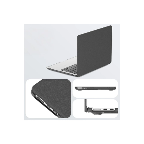 Newface Macbook Air 15 2024 Macbook Deri Kapak - Siyah