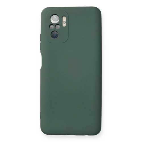 Newface Xiaomi Redmi Note 10 Klf Nano ii Kadife Silikon - Koyu Yeil