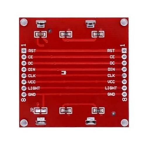Nokia 5110 LCD Ekran - Krmz PCB