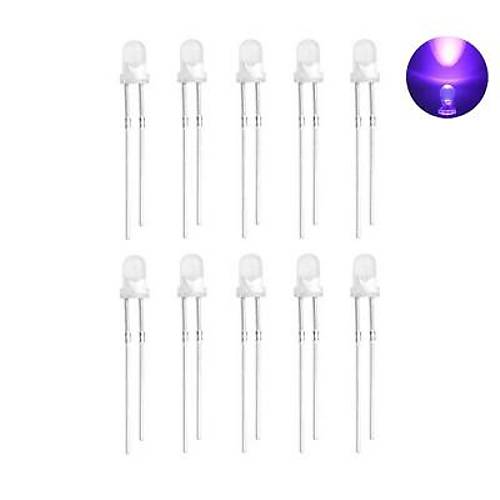 3mm effaf Mor Led Paketi - 10 Adet