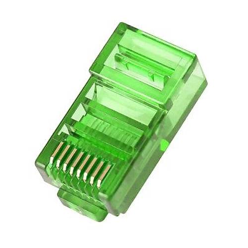 RJ45 Cat5 Cat6 8P8C Erkek Soket - Yeil