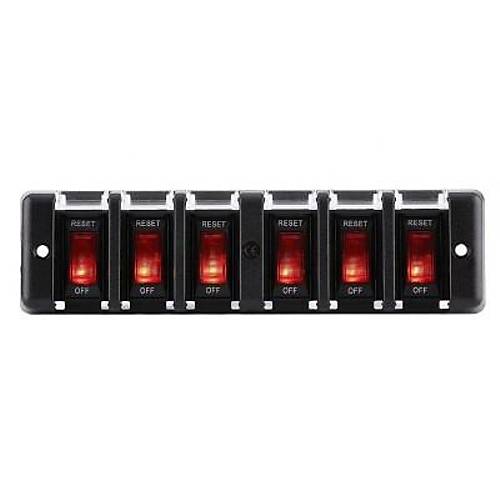 6'l ON-OFF Krmz Ikl Anahtar Switch Panel 12V 16A