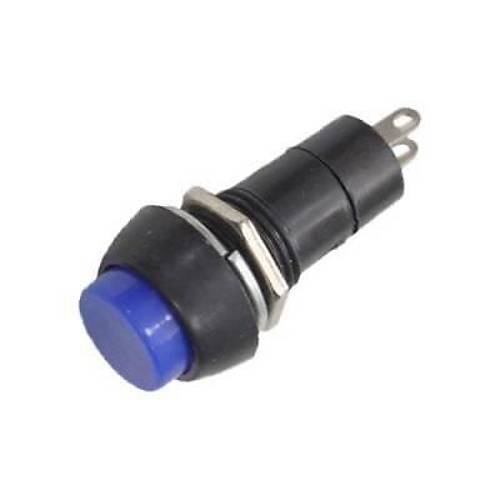 PBS-11A 12mm Anahtarl Push Buton - Mavi