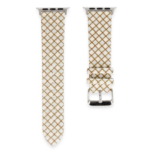 Newface Apple Watch 42mm Karo Motif Kordon - Mavi