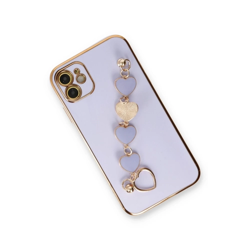 Newface iPhone 12 Kılıf Esila Silikon - Lila