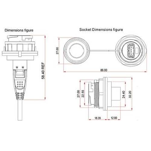 YU-USB3-FS-MP-1M-001A Su Ge�irmez Di�i-Erkek USB Konnekt�r - 1M Kablo