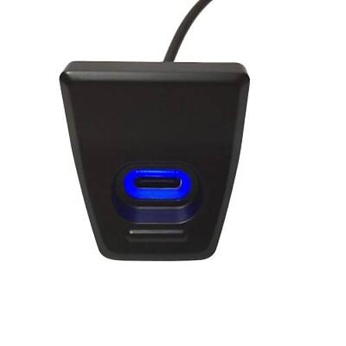 PD Type-C Mavi Ikl Ara arj Soketi