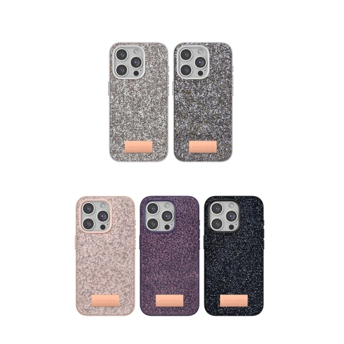 Onegif iPhone 15 Pro Max Bright Simli Kapak - Siyah