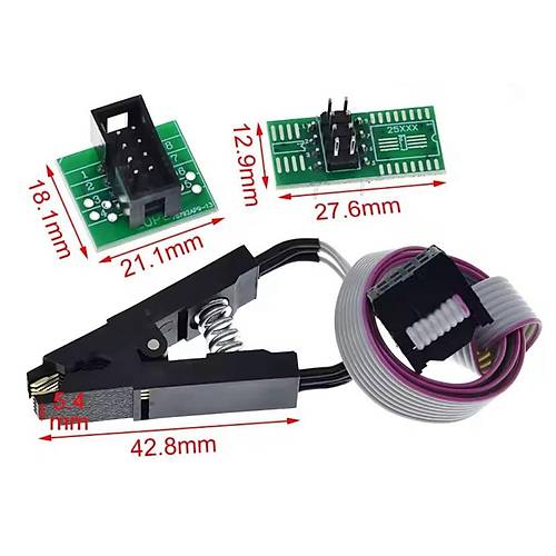 SOIC8 SOP8 Test Klipsi EEPROM 93CXX/25CXX/24CXX CH341