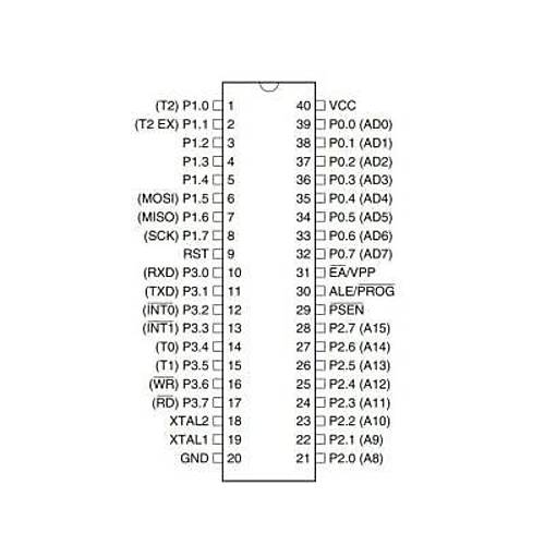 AT89S52-24PU DIP-40 24MHz Mikrodenetleyici